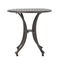 GDFStudio Louis Table d'appoint ronde d'extérieur en aluminium moule, bronze