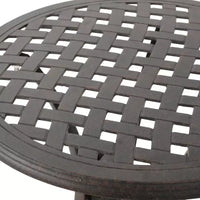 GDFStudio Louis Table d'appoint ronde d'extérieur en aluminium moule, bronze