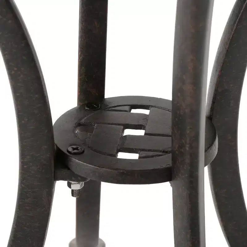 GDFStudio Louis Table d'appoint ronde d'extérieur en aluminium moule, bronze
