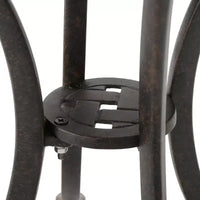 GDFStudio Louis Table d'appoint ronde d'extérieur en aluminium moule, bronze