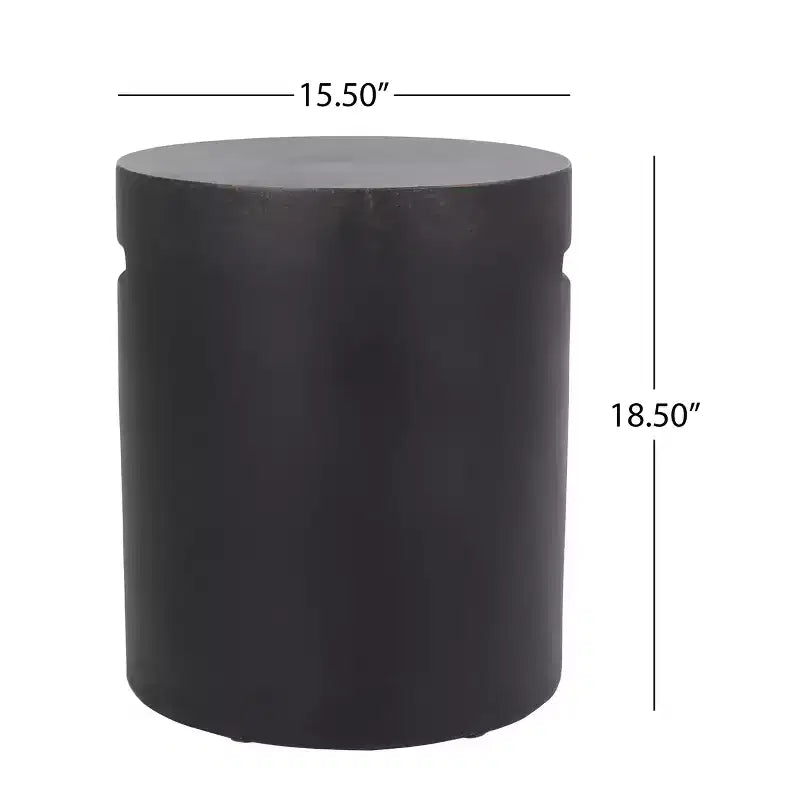 Table d'appoint d'extérieur en béton léger GDFStudio Woodrise, Cuivre antique