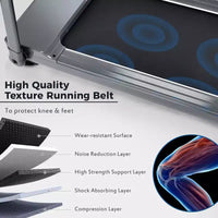 Tapis de course pliant, tapis de course pliant électrique compact, vitesse de course 0.8-14KM/h, capacité de poids 330LBS pour la maison, le bureau, la salle de sport, marche, jogging