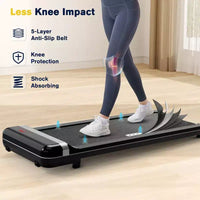 Tapis de marche Redliro avec inclinaison, tapis de course sous le bureau, ajustement d'inclinaison en 1 étape, tapis de course pour la maison ou le bureau, portable pour la marche et le jogging