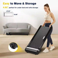 Tapis de marche Redliro avec inclinaison, tapis de course sous le bureau, ajustement d'inclinaison en 1 étape, tapis de course pour la maison ou le bureau, portable pour la marche et le jogging