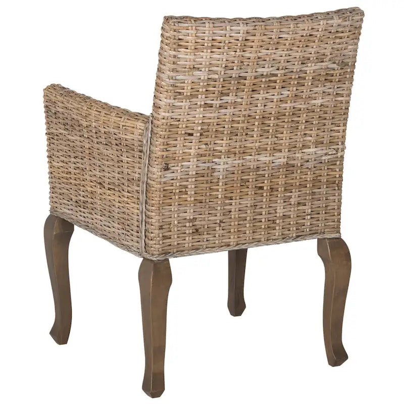 SAFAVIEH Alearda Chaise de salle à manger naturelle (lot de 2) - 23 x 24,4 x 34 - 23Wx24Dx34H