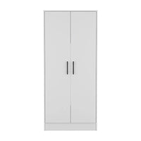 Ensemble de chambre FM Furniture Canaan 2 pièces avec armoire et commode à 6 tiroirs, blanc
