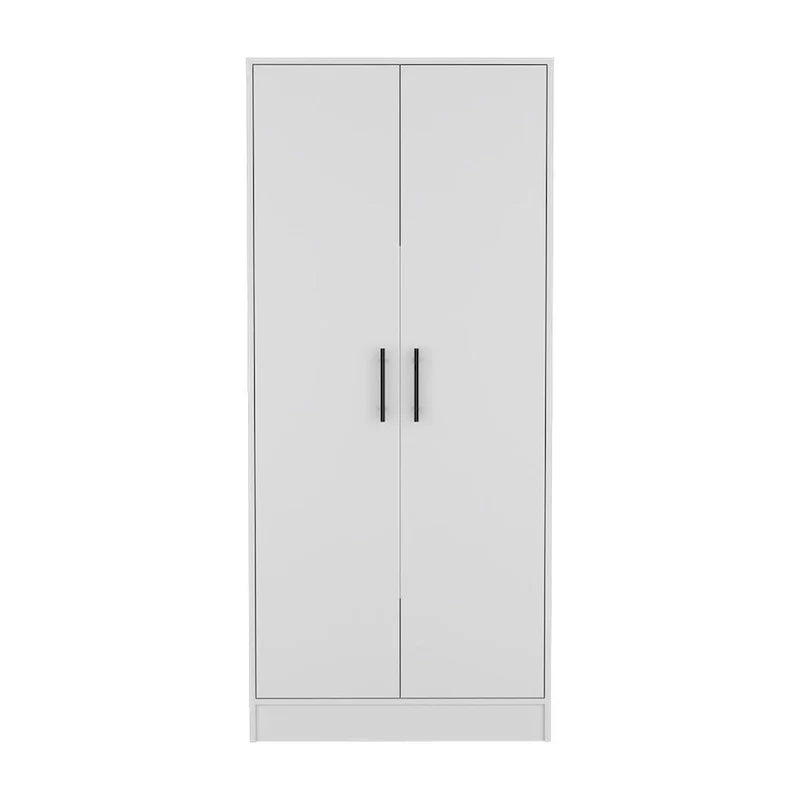 Ensemble de chambre FM Furniture Canaan 2 pièces avec armoire et commode à 6 tiroirs, blanc
