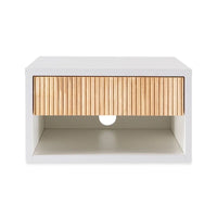 Table de chevet flottante Ettore 15.71 Classic Contemporary avec tiroir à tambour à fermeture douce et trou pour câble, par JONATHAN Y