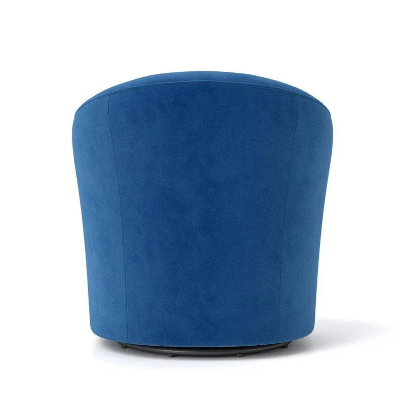 Fauteuil club pivotant à 360 degrés en velours avec dossier capitonné