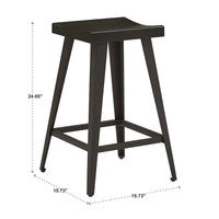 Îlot de cuisine Oyala à finition noire, 2 portes, avec prises électriques et ports USB et 2 tabourets par iNSPIRE Q Modern