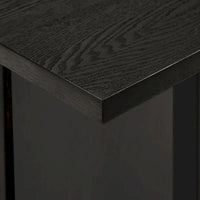Îlot de cuisine Oyala à finition noire, 2 portes, avec prises électriques et ports USB et 2 tabourets par iNSPIRE Q Modern