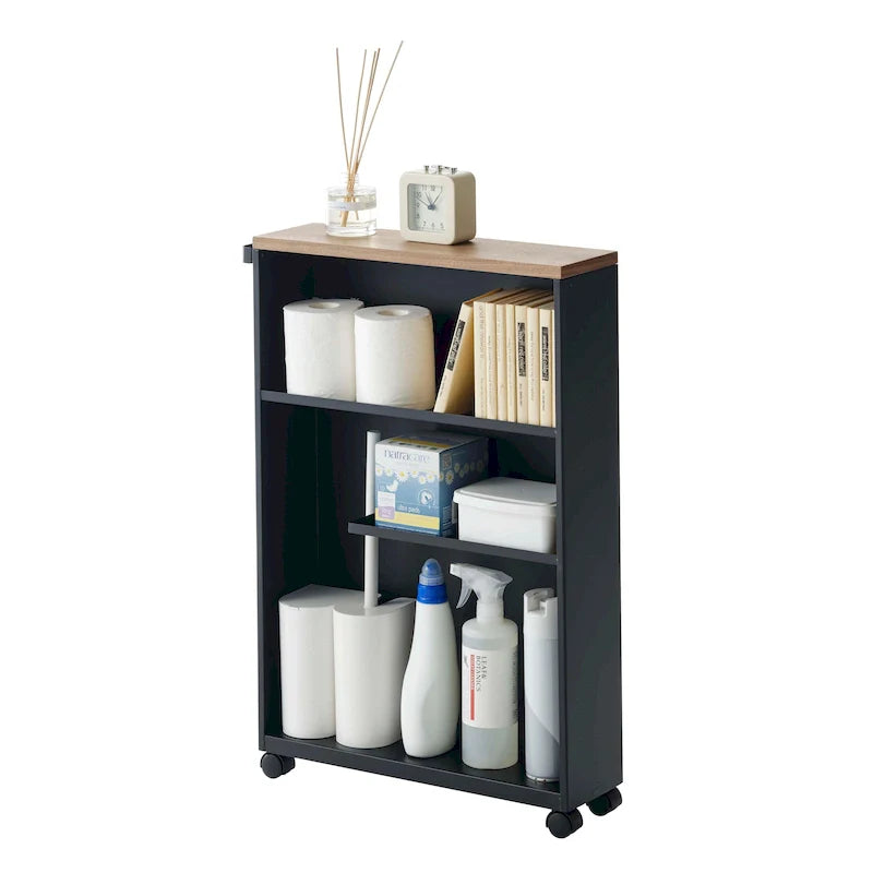 Chariot de rangement roulant Yamazaki Home, acier, assemblage minimal - L 47,5 x l 13 x H 68,5 cm