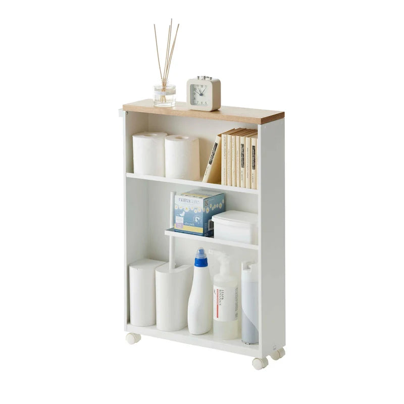 Chariot de rangement roulant Yamazaki Home, acier, assemblage minimal - L 47,5 x l 13 x H 68,5 cm