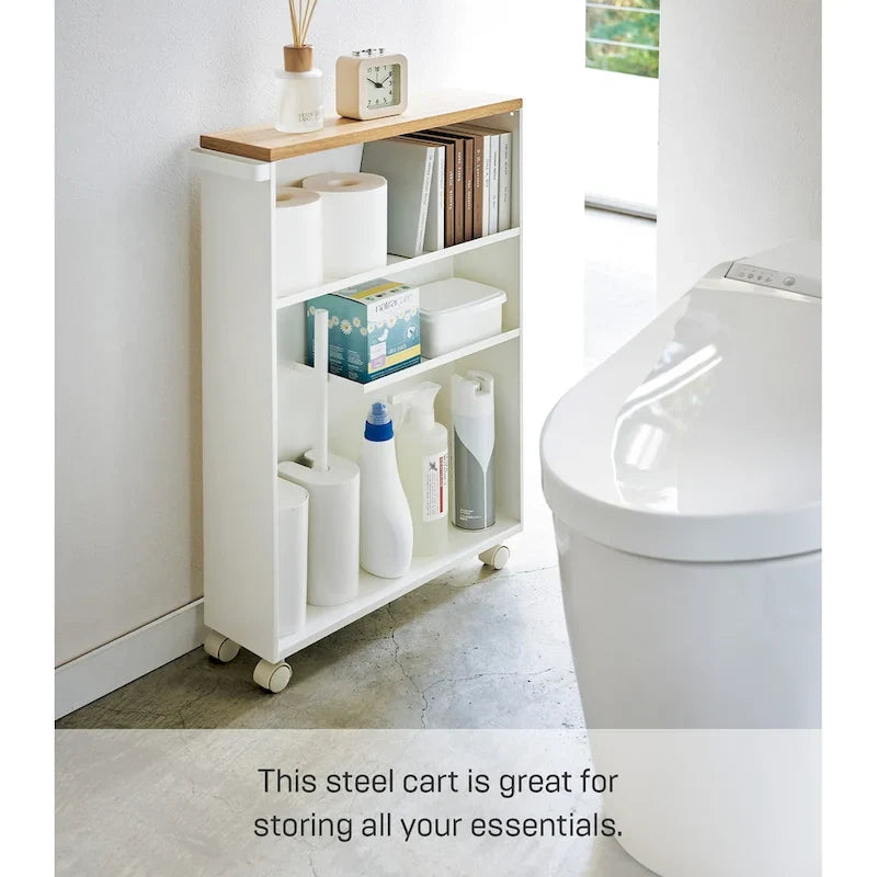 Chariot de rangement roulant Yamazaki Home, acier, assemblage minimal - L 47,5 x l 13 x H 68,5 cm