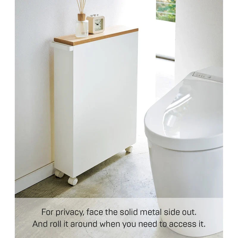 Chariot de rangement roulant Yamazaki Home, acier, assemblage minimal - L 47,5 x l 13 x H 68,5 cm