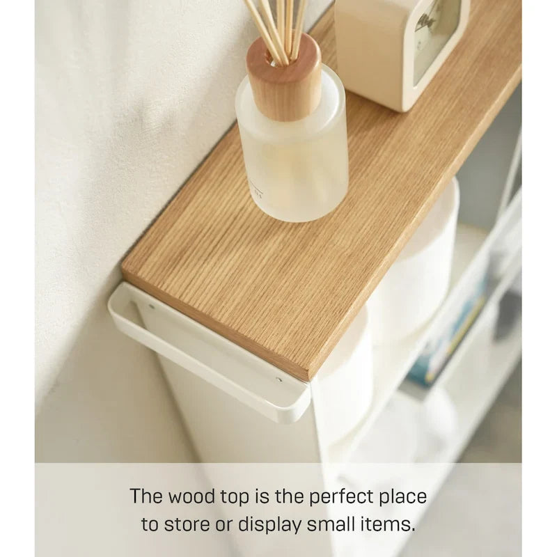 Chariot de rangement roulant Yamazaki Home, acier, assemblage minimal - L 47,5 x l 13 x H 68,5 cm