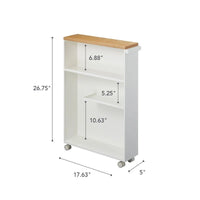 Chariot de rangement roulant Yamazaki Home, acier, assemblage minimal - L 47,5 x l 13 x H 68,5 cm