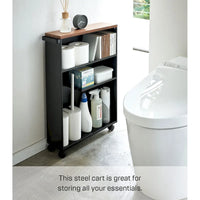 Chariot de rangement roulant Yamazaki Home, acier, assemblage minimal - L 47,5 x l 13 x H 68,5 cm
