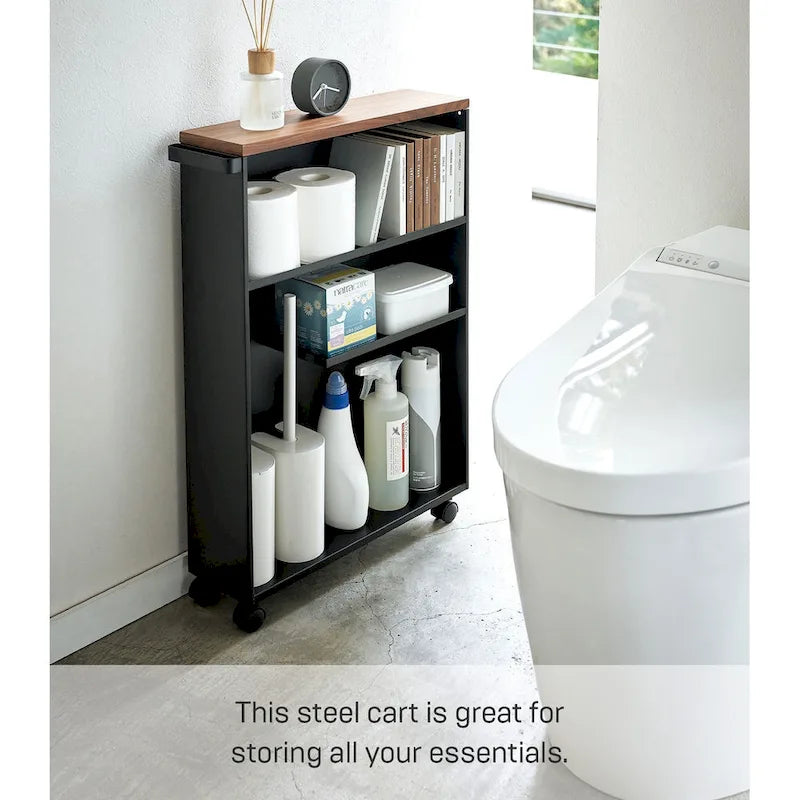 Chariot de rangement roulant Yamazaki Home, acier, assemblage minimal - L 47,5 x l 13 x H 68,5 cm