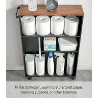 Chariot de rangement roulant Yamazaki Home, acier, assemblage minimal - L 47,5 x l 13 x H 68,5 cm