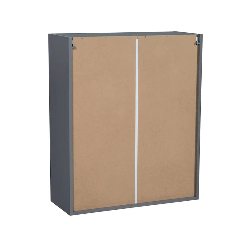Meuble Haut mural 36 x 36 - Double porte - Gris - 36 x 36 x 12