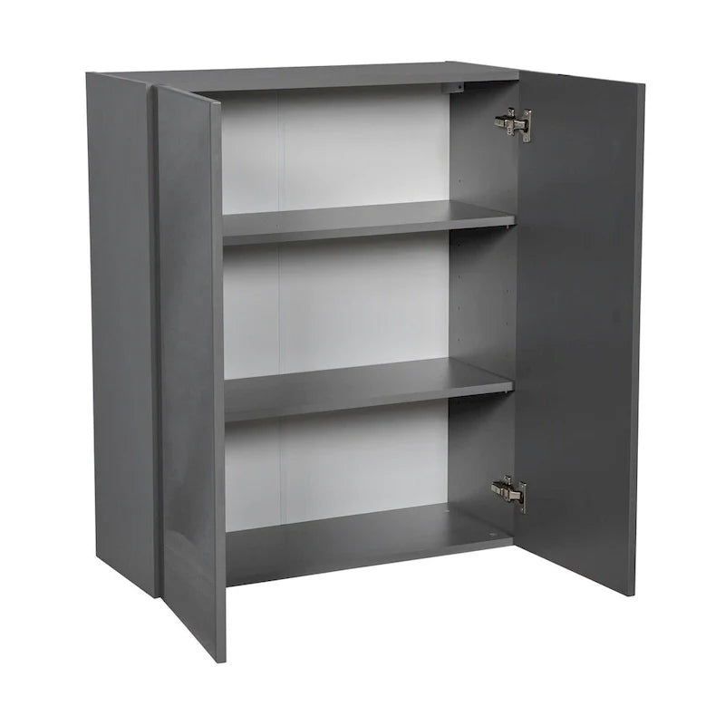 Meuble Haut mural 36 x 36 - Double porte - Gris - 36 x 36 x 12