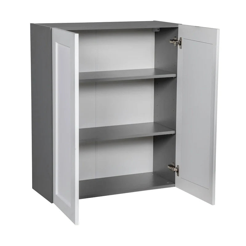 Meuble Haut mural 36 x 36 - Double porte - Gris - 36 x 36 x 12