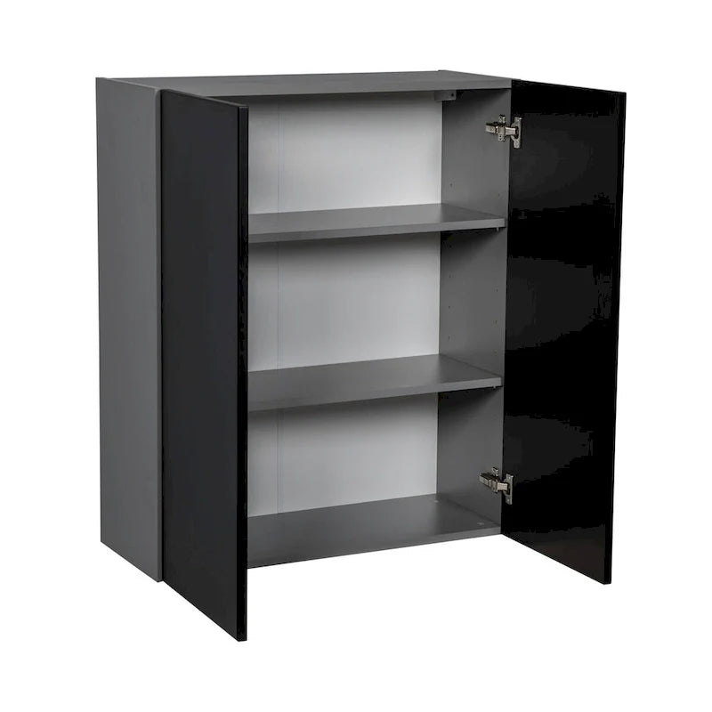 Meuble Haut mural 36 x 36 - Double porte - Gris - 36 x 36 x 12
