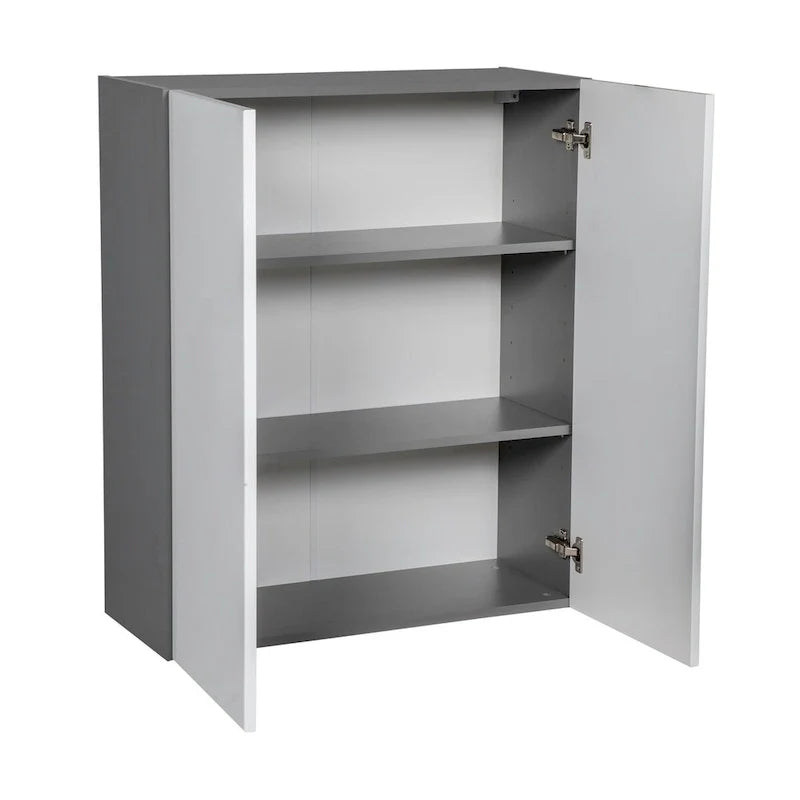 Meuble Haut mural 36 x 36 - Double porte - Gris - 36 x 36 x 12