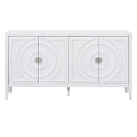 Buffet rétro à porte avec design de rainure circulaire - N/A