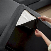 Canapé d'angle en U 4 places avec double méridienne pour salon