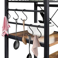 Étagère de Rangement pour Îlot de Cuisine Yaheetech en Métal, Meuble de Rangement pour Micro-ondes