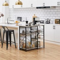 Étagère de Rangement pour Îlot de Cuisine Yaheetech en Métal, Meuble de Rangement pour Micro-ondes
