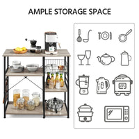 Étagère de Rangement pour Îlot de Cuisine Yaheetech en Métal, Meuble de Rangement pour Micro-ondes