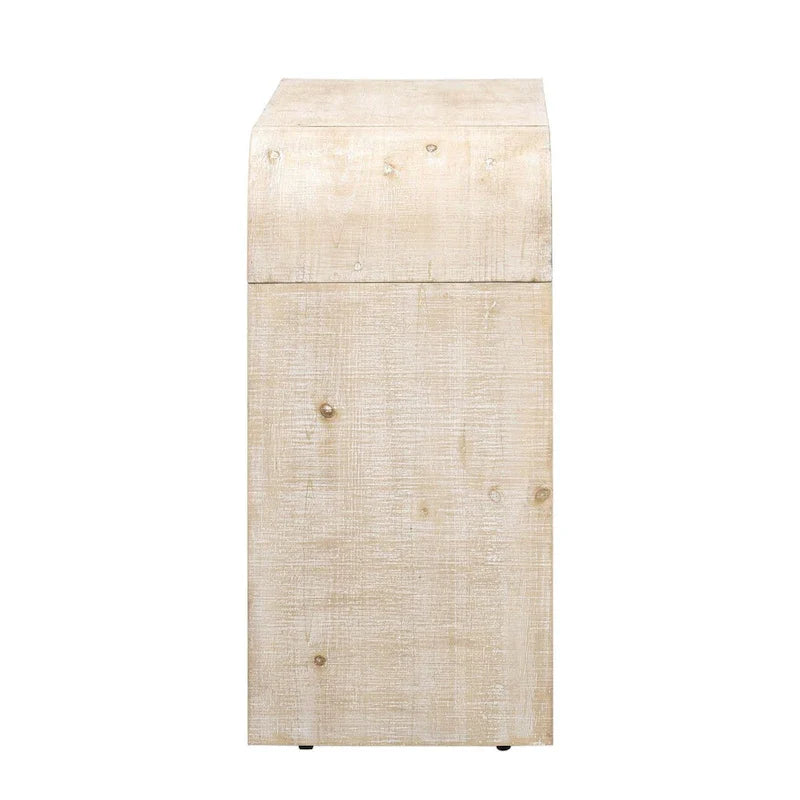 Buffet incurvé rétro minimaliste avec poignées dorées - N/A