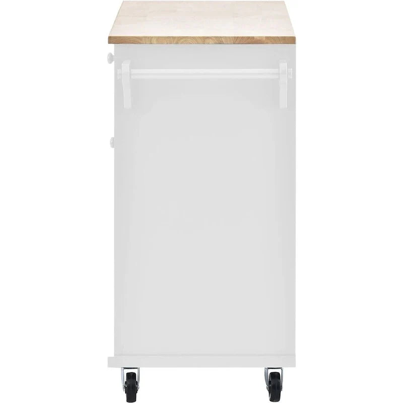 Desserte de cuisine à roulettes, Meuble de rangement, Plateau en bois massif