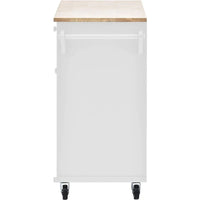 Desserte de cuisine à roulettes, Meuble de rangement, Plateau en bois massif