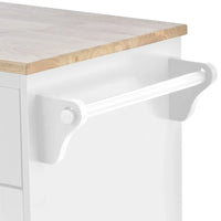 Desserte de cuisine à roulettes, Meuble de rangement, Plateau en bois massif