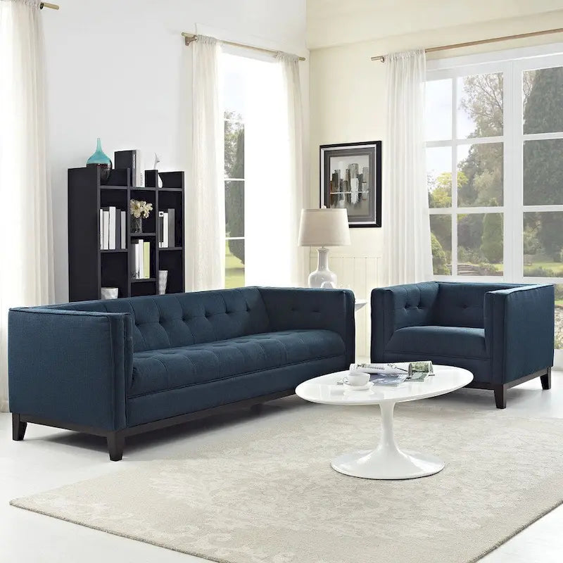 Servir l'ensemble de mobilier de salon 2 pièces capitonné