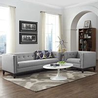 Servir l'ensemble de mobilier de salon 2 pièces capitonné