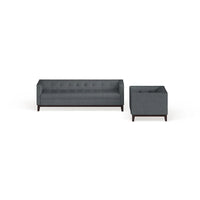 Servir l'ensemble de mobilier de salon 2 pièces capitonné