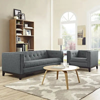Servir l'ensemble de mobilier de salon 2 pièces capitonné