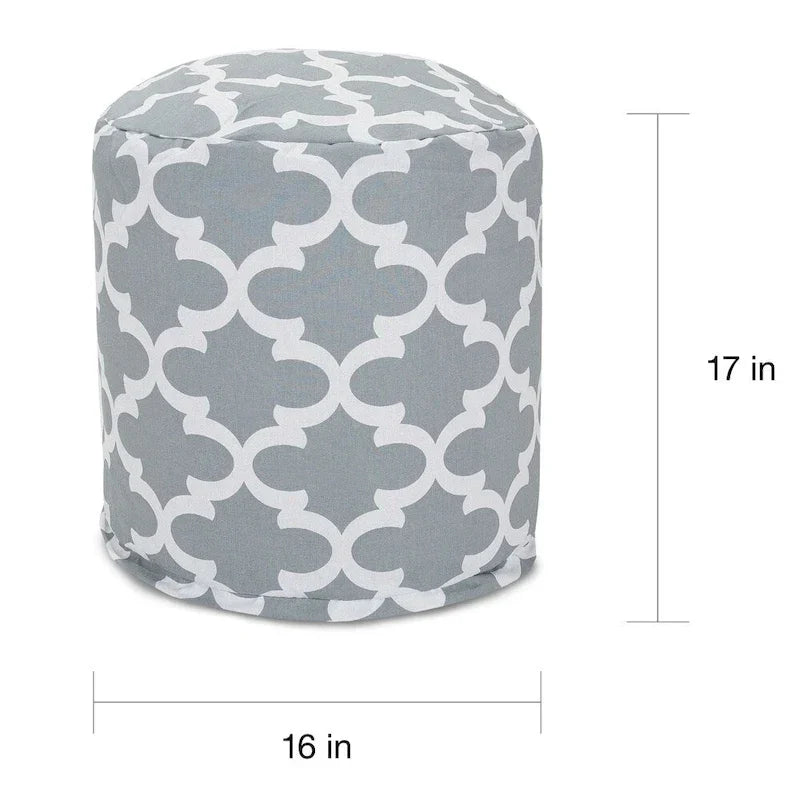 Poufs ottomans d'intérieur/extérieur Majestic Home Goods Trellis L 16 po x l 16 po x H 17 po