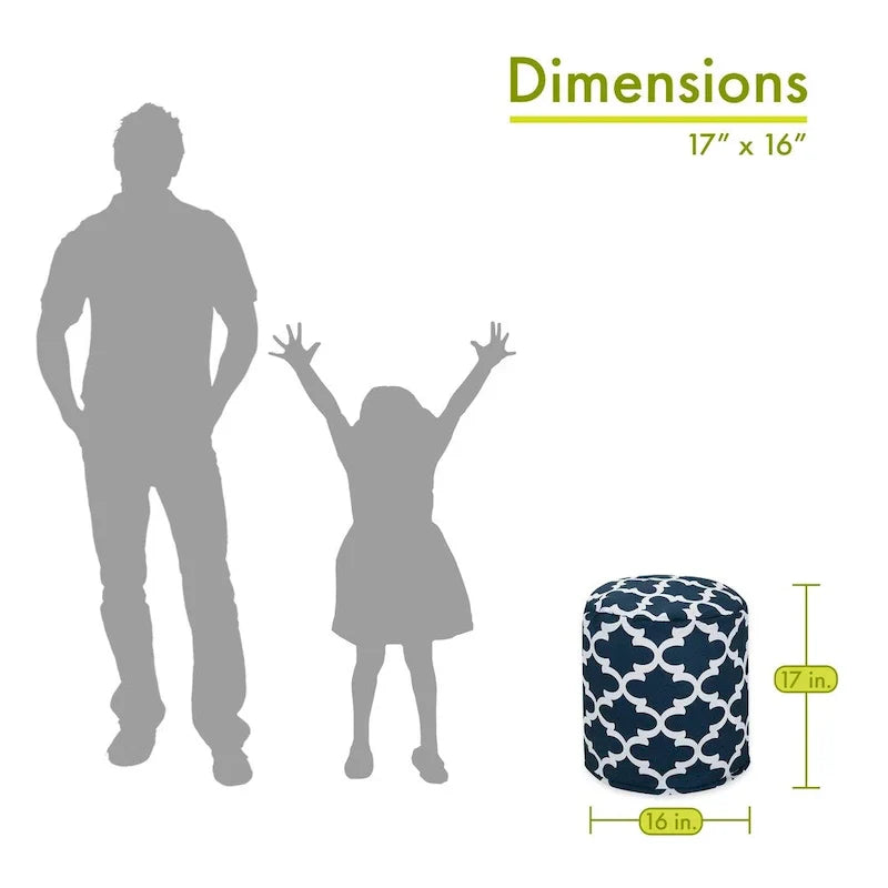 Poufs ottomans d'intérieur/extérieur Majestic Home Goods Trellis L 16 po x l 16 po x H 17 po