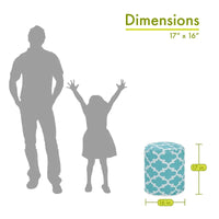 Poufs ottomans d'intérieur/extérieur Majestic Home Goods Trellis L 16 po x l 16 po x H 17 po