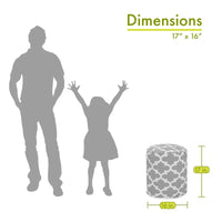 Poufs ottomans d'intérieur/extérieur Majestic Home Goods Trellis L 16 po x l 16 po x H 17 po