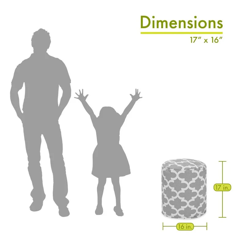 Poufs ottomans d'intérieur/extérieur Majestic Home Goods Trellis L 16 po x l 16 po x H 17 po