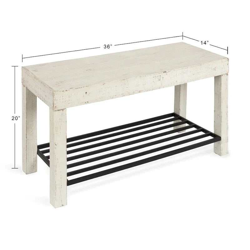 Banc d'entrée de ferme Kate et Laurel Jeran