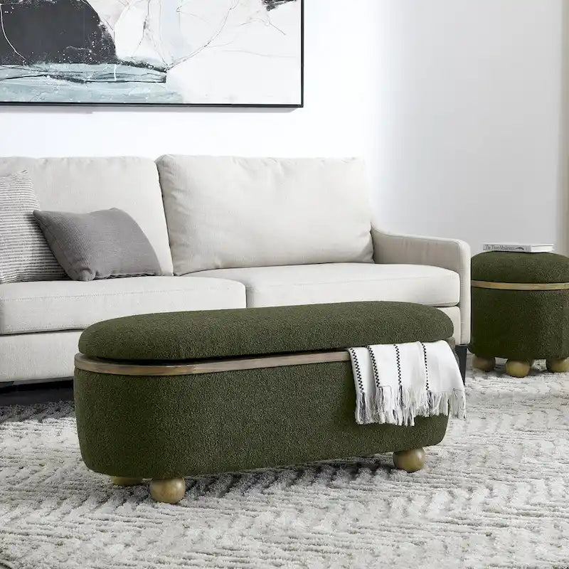 Banc ottoman de rangement, banc ottoman de pied de lit rembourré avec rangement et assise, grand banc de rangement pour couvertures