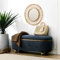 Banc de rangement ottoman, banc de lit ottoman rembourré avec rangement et assise, grand banc de rangement pour couvertures